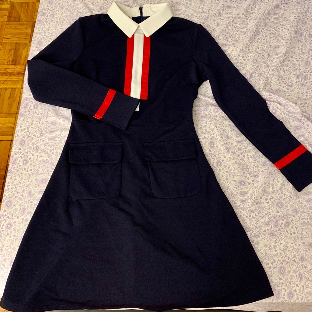 Collar mini dress